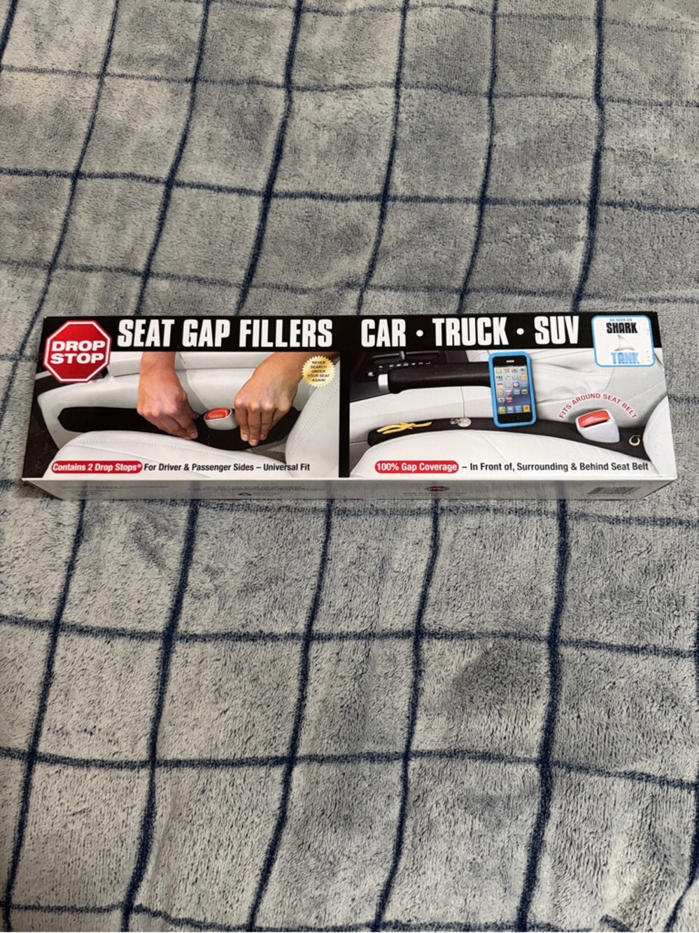 Drop Stop Seat Gap Fillers for Car, Truck & SUV - Black